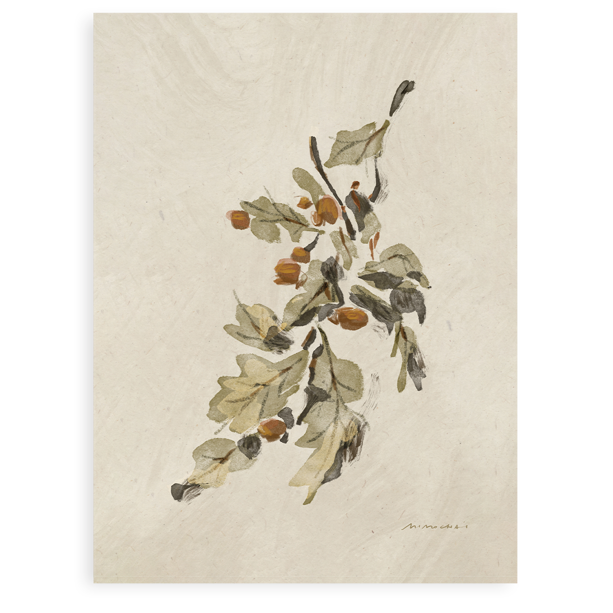 Acorn Leaves | Wall Art